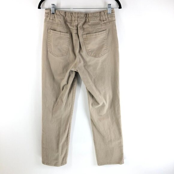 Bandolino Womens Caroline Jeans Straight Leg Elastic Back Beige Stretch 10 - Picture 3 of 5